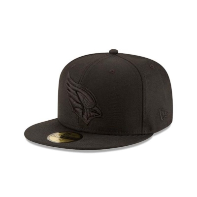 Black Arizona Cardinals Hat - New Era NFL Black On Black 59FIFTY Fitted Caps USA2541087